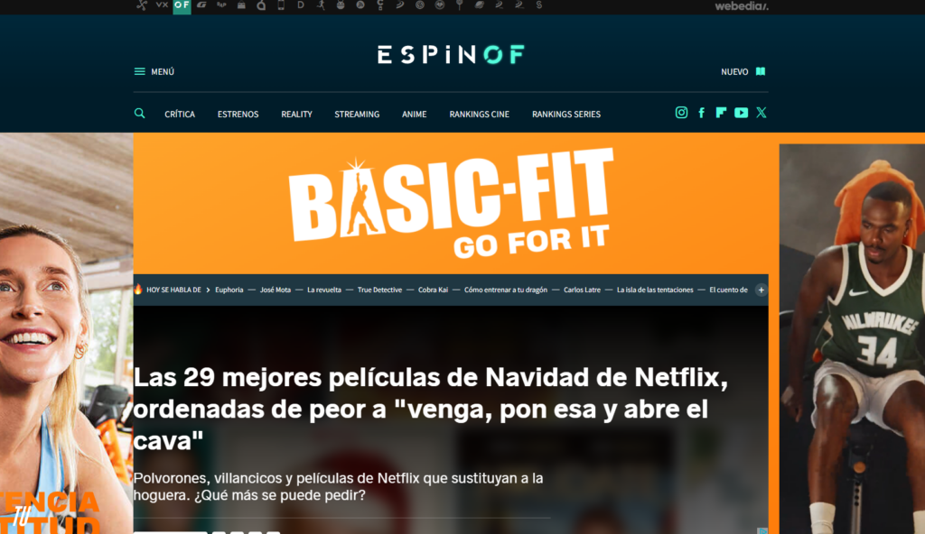 Artículo de Espinof "Las 29 mejores películas de Navidad de Netflix, ordenadas de peor a “venga, pon esa y abre el cava"